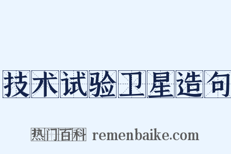 技术试验卫星造句是什么意思的图片